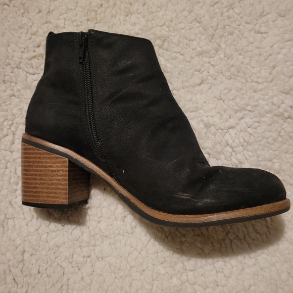 WOMENS SONOMA GOODS FOR LIFE SUEDE ANKLE BOOTS BLACK SIZE 8.5 - Picture 7 of 15